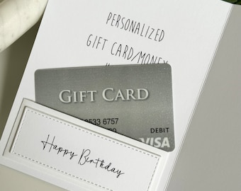 Personalized Gift Card Holder Insert: Handmade Card Add-On