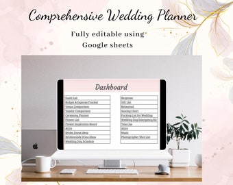 Digital wedding planner google sheets