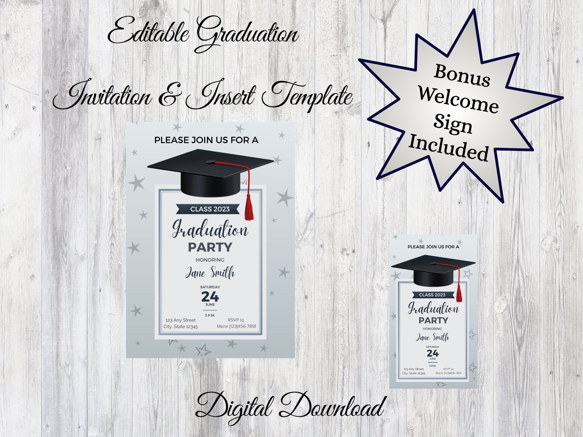 Graduation Party Invitation & Insert - Etsy
