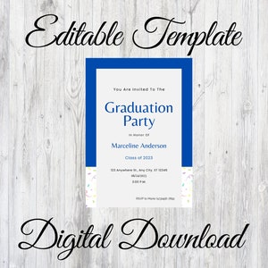 Graduation Party Invitation Template