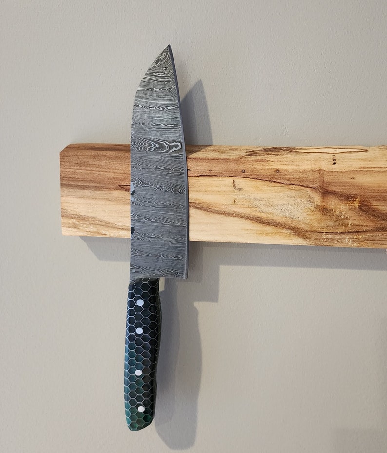 Live Edge Knife Rack Maple Etsy