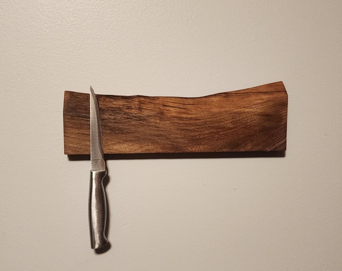 Live Edge Knife Rackwalnut Etsy