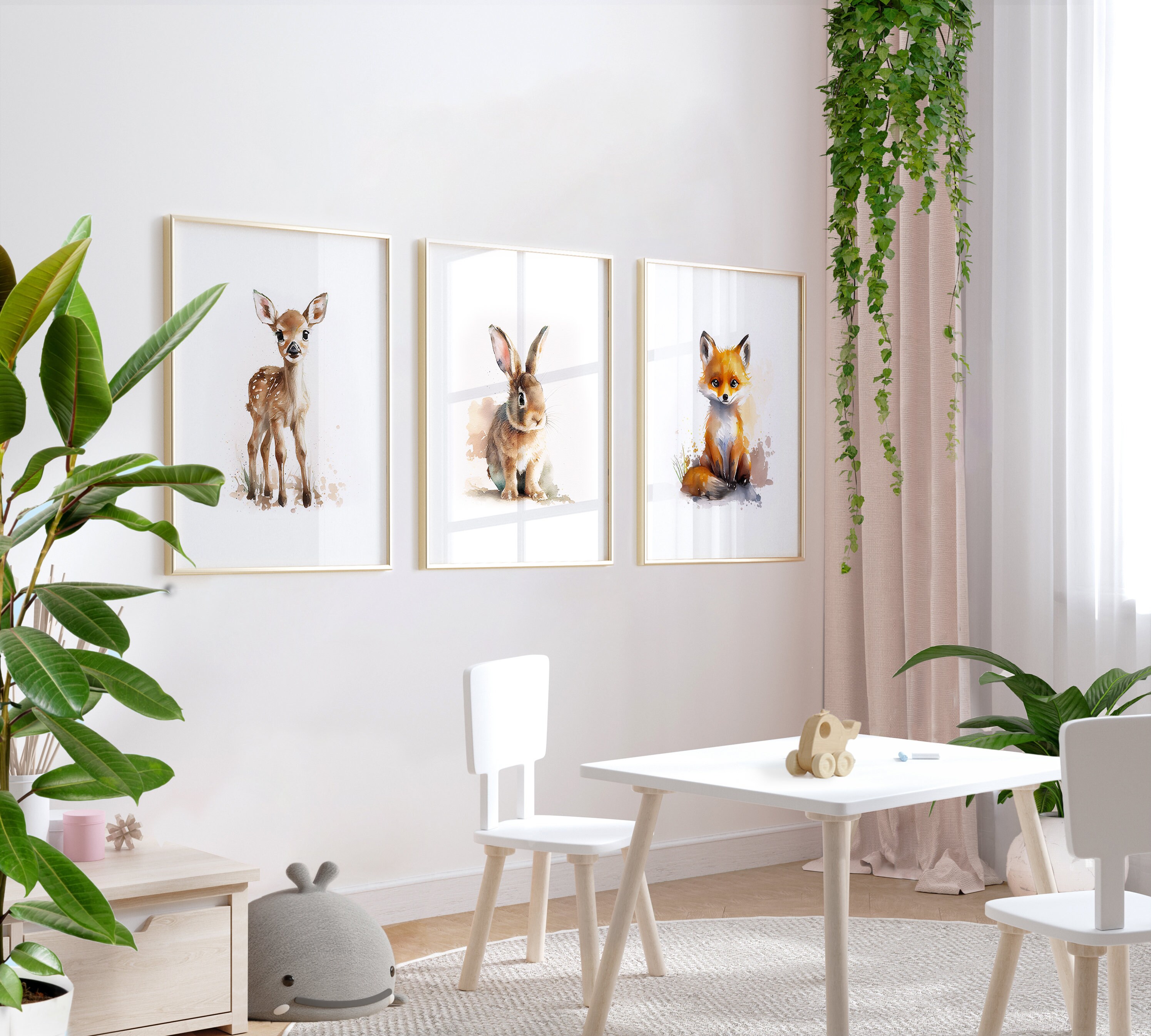 PRINTABLE Animal Nursery Decor Downloadable Nursery Wall Art - Etsy