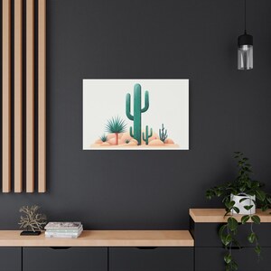 Desert Cactus Canvas Art, Wall Decor for Home, Vibrant Bohemian Artwork, Gift for Nature Lovers, Modern Wall Art, Southwestern Style Print