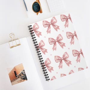 Charming Bow Spiral Notebook - Perfect for Gifts, Journaling, School, or Special Occasions
