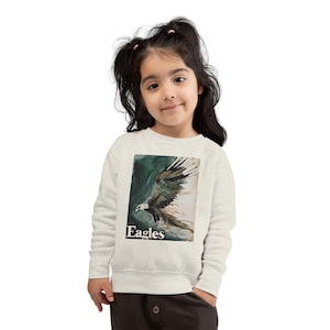 Eagle Watercolor Toddler Sweatshirt, Cute Kids Pullover, Nature Lover Gift, Children&#39;s Apparel, Animal Sweatshirt, Cozy Toddler Clothing