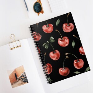 Kirschblüten Spiralblock, Süßes Notizbuch mit Kirschblüte, Geschenk für Studenten, Journaling, Schreibwaren, Schulanfang, Kunst