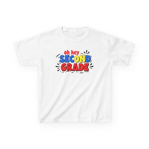 Colorful Second Grade Kids Tee, Back to School Shirt, Funny Student Tee, Gift for Kids, Classroom Shirt