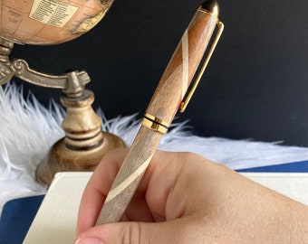 Hand-turned Wood Pen | Unique woodwork | Special Occasion | Fine Art | Gift for Graduation, Father&#39;s Day, Groomsman, Retirement, Wedding