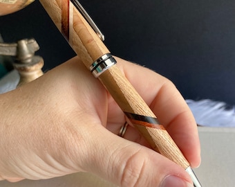 Hand-turned Wood Pen | Unique Woodwork | Special Occasion | Fine Art | Practical Gift for Christmas, Groomsman, Retirement, Wedding