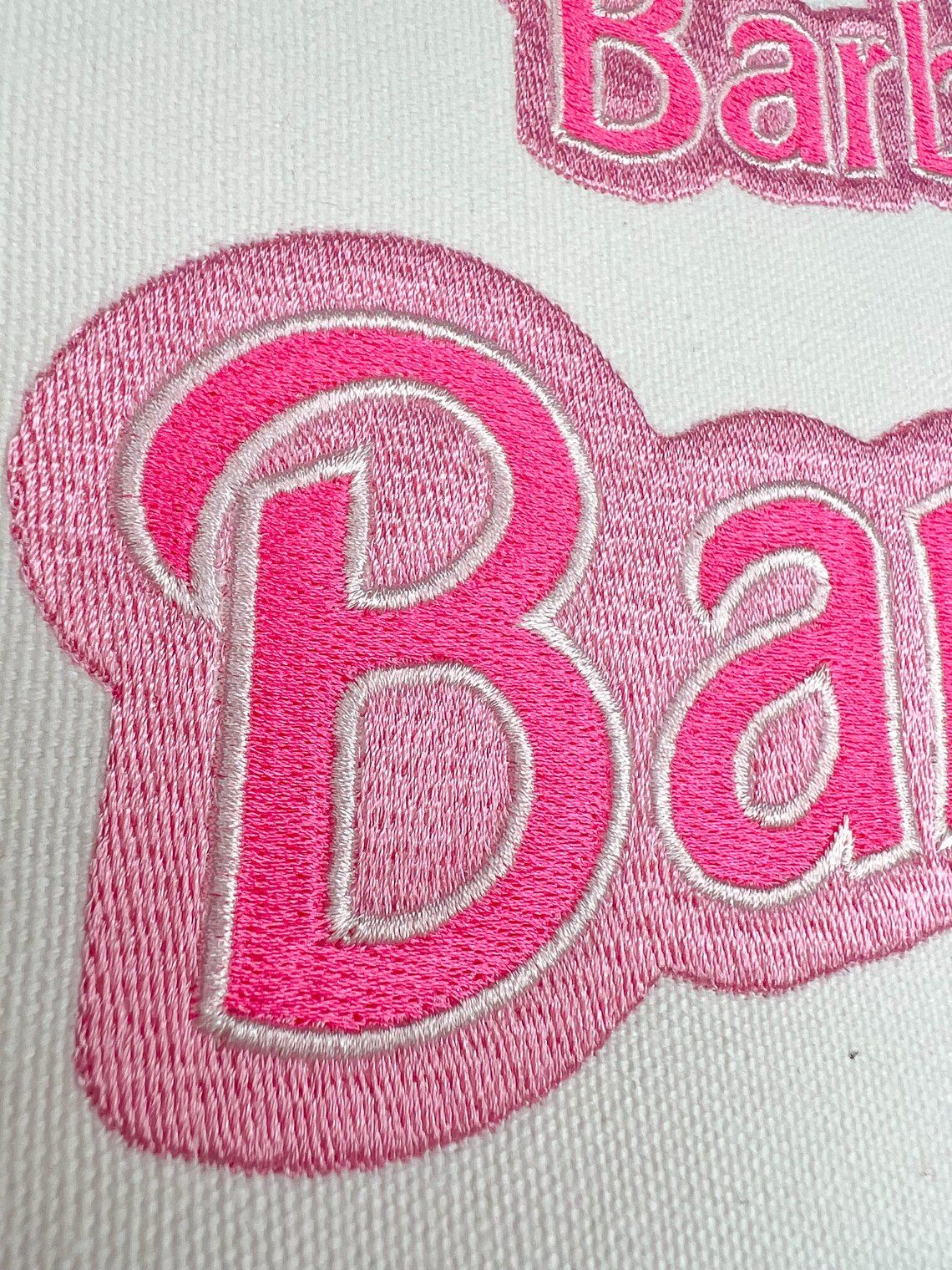 Barbie Rhinestone Lettering Pink&white Lettering Embroidery File, Bride Embroidery Design, Barbie ...