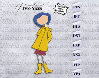 Coraline Embroidery Design, Coraline Machine Embroidery Design, File in PES, DST, JEF, etc., Instant Download