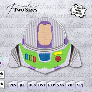 Buzz Embroidery Design, Toy Story Embroidery Design, File in PES, DST, JEF, etc., Toy Story Buzz Machine Embroidery Design