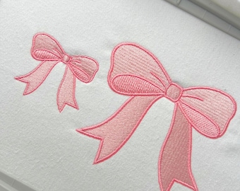 Bow Machine Embroidery Design, Coquette Embroidery Design, File in PES, DST, Jef, etc., Instant Download