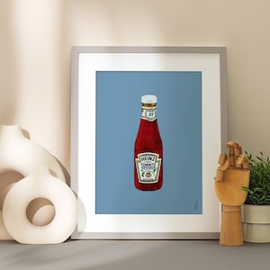 Heinz Ketchup Kitchen Wall Art | Dining Room Decor Digital Print Home Gift Modern Poster Digital Download