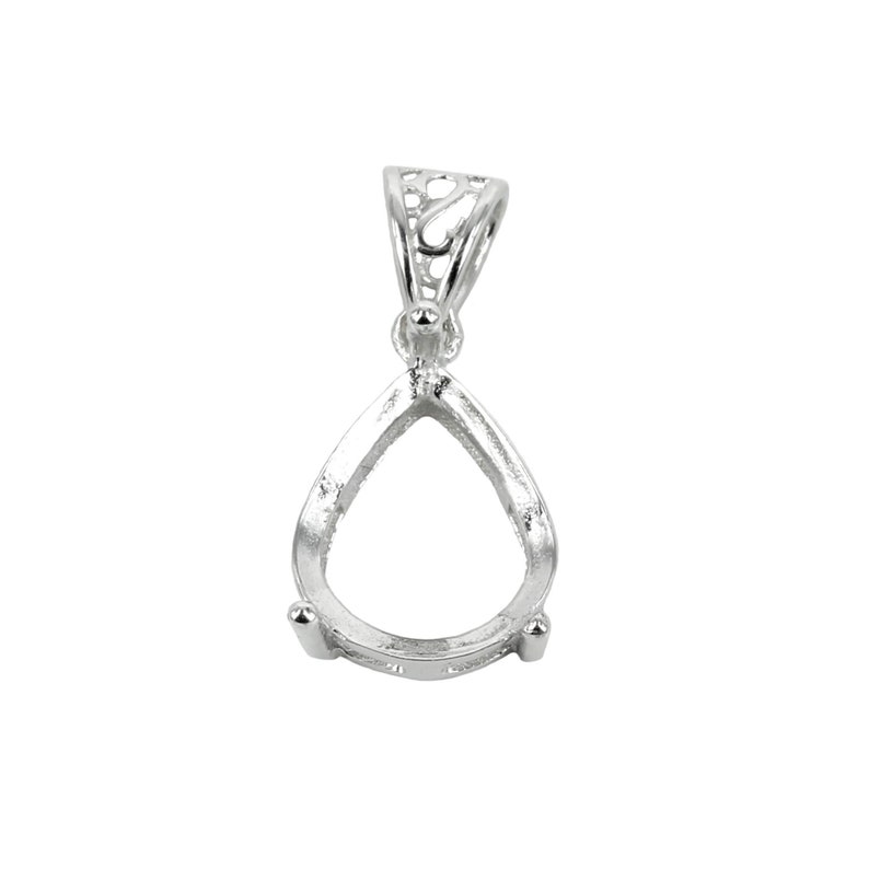 Pear Shaped Basket Pendant Setting With Pear Prongs Mounting Etsy