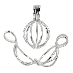 Pendant With Round Cage Mounting in Sterling Silver MTP248 MTP249 MTP251 Etsy