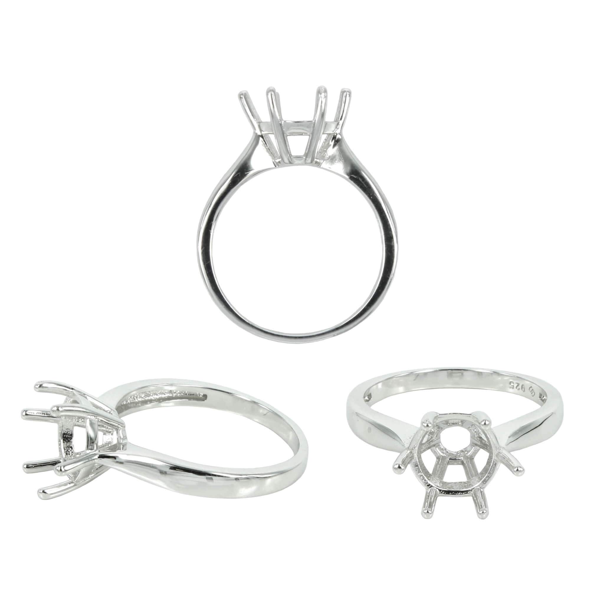 Classic Ring Setting with 6-Prong Round Basket Mounting