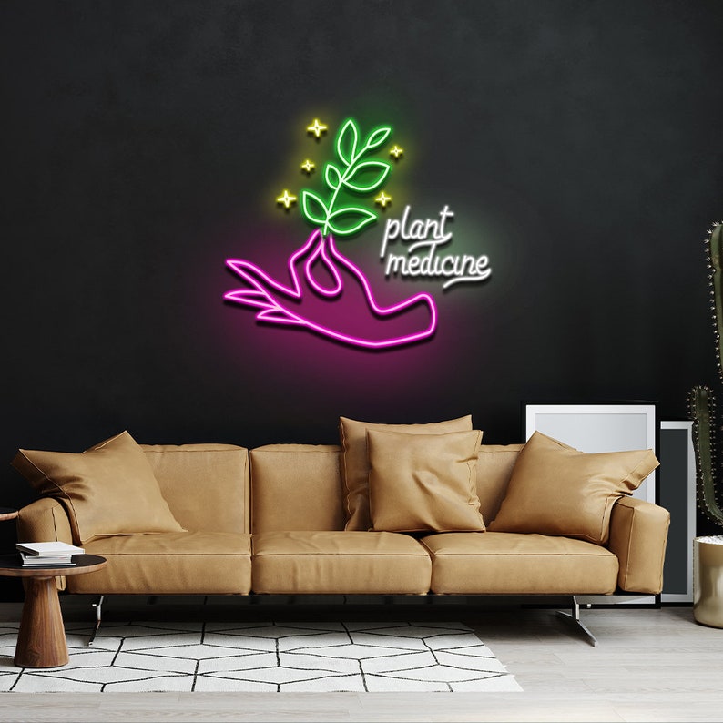 Plant Medicine Neon Sign Plant Neon Sign Witchy Neon Sign Etsy