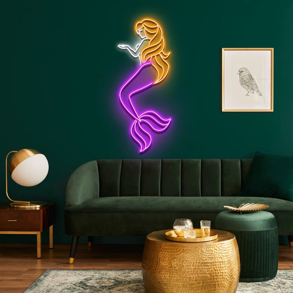 Mermaid NEON Sign Fairy Ocean Neon Sign Princess Led Light - Etsy