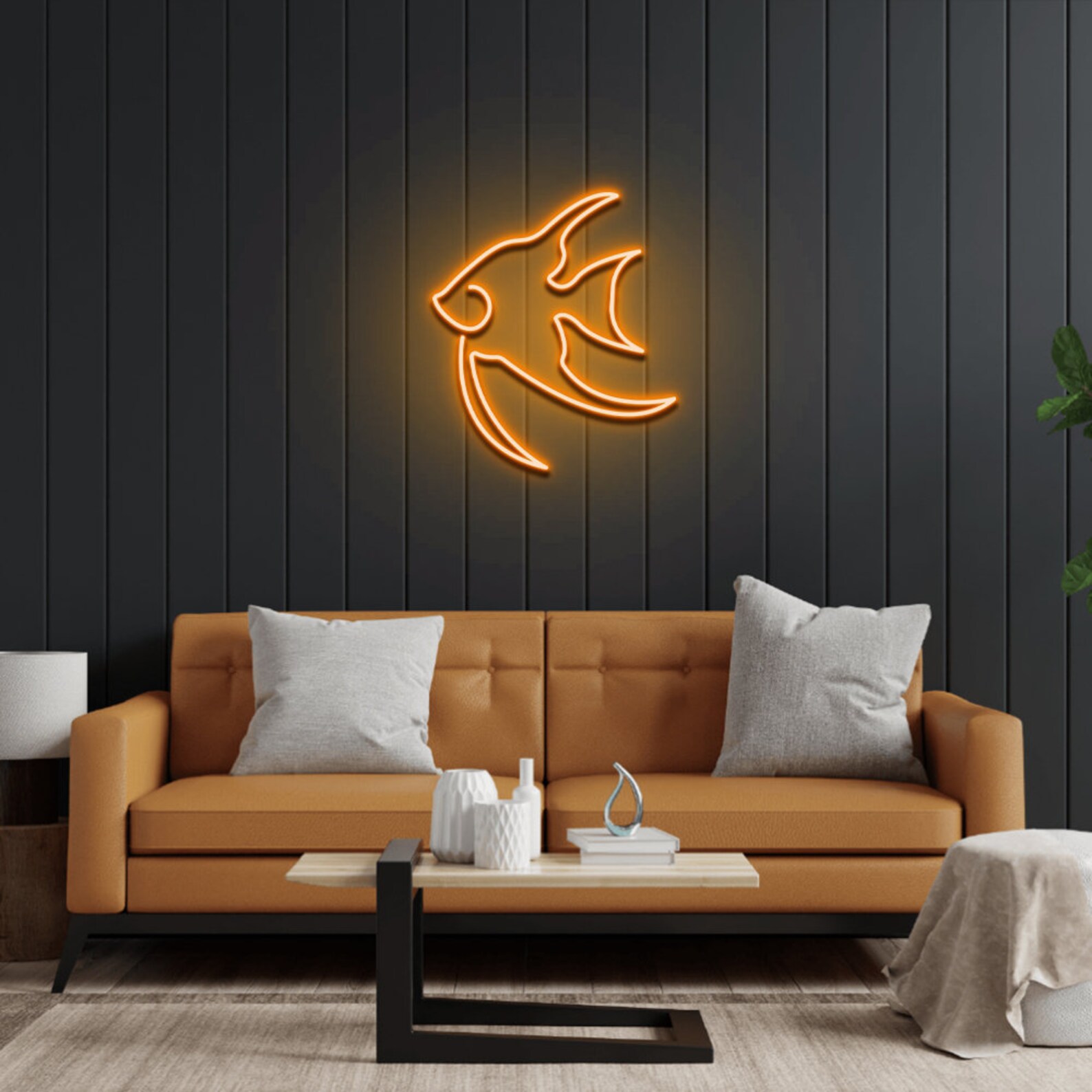 Angelfish Neon Sign Fishing Neon Sign Fish Neon Lights Etsy