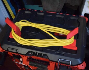 Cable & Extension Cord Organizer Compatible With Milwaukee Packout – Built-In Clips, No-Drill Mount, PETG Construction (by 3Dbility)