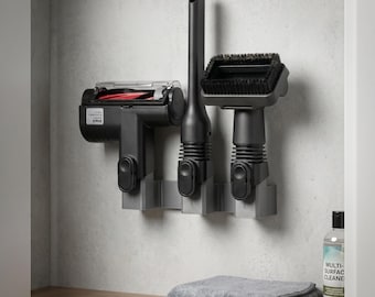 Wall Mount Compatible with Shark Stratos, Three Slot Holder for Vacuum Attachments