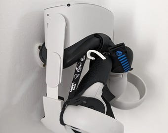 VR Headset Wall Mount for Meta Quest 2, Compatible With Elite Strap