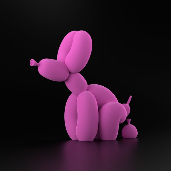 Pooping Balloon Dog Figurine, Funny Dog Décor, Quirky Gift for Dog Lovers, Humorous Pet Sculpture