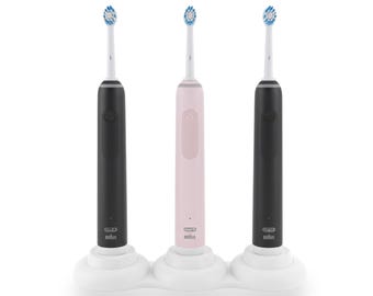 Oral-B Family-Sized Electric Toothbrush Holder, Accommodates 1-4 Toothbrush Stations, Dental Organizer Ideal for Dorms and Apartments