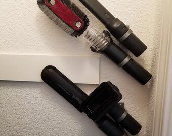 Vacuum Accessory Wall Mount Holders, Stick Vac Organizer, Pet Brush and Nozzle Head Storage