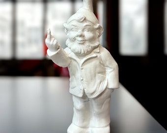 Middle Finger Gnome, Offensive Garden Decor, Humorous Desk Companion, Unique Housewarming Gift, Prank Gift for Adults