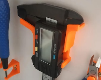 Digital Caliper Wall Mount Holder, Workshop Storage, Garage Tool Organizer, Secure Protection