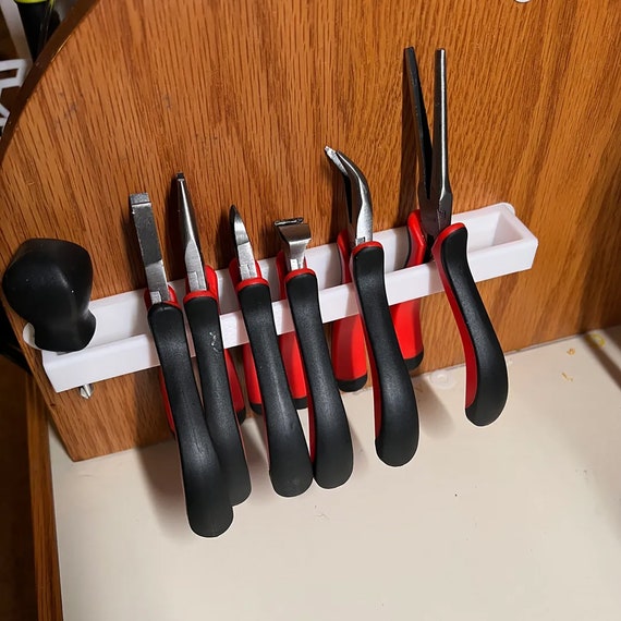 RuiJiao 2pc Screwdriver Plier Organizer Wall Mount, Holder Organizers And Storage Rack Screwdriver Rack Metal Plier Holder Utility Tool Garage W