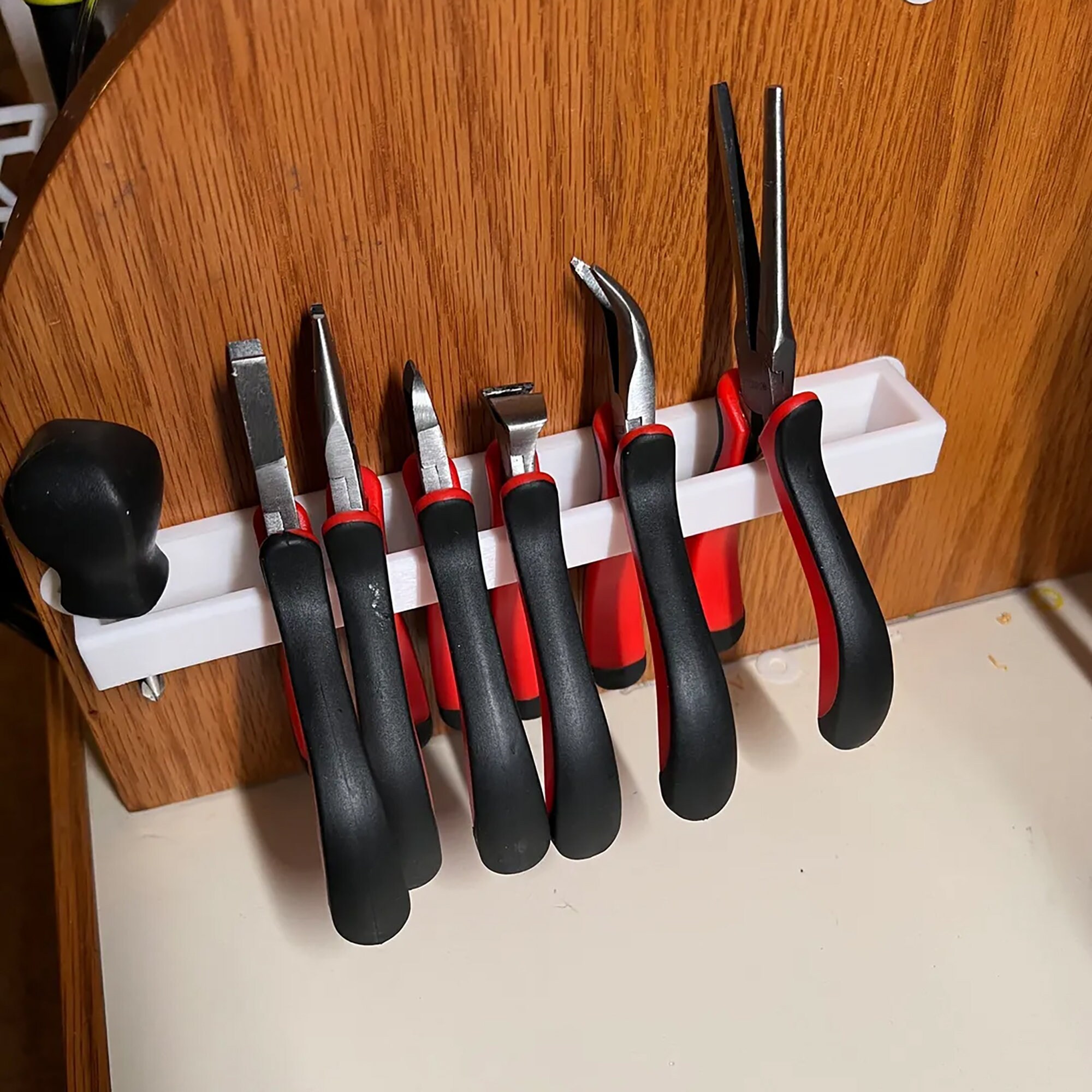 Wall Mount Screwdriver & Pliers Holder - 23 Hole Metal Tool Organizer For Garage, Workshop, Home - View #12
