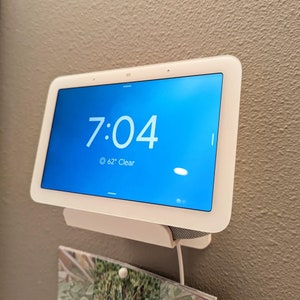 Google Nest Hub Wall Mount, Smart Speaker Holder, Seamless Stand, Organizing Accessory, Ideal for Small Spaces, Modern Home Decor