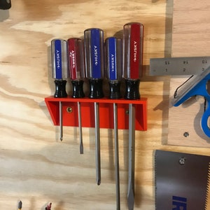 Wall Mountable Screwdriver Holder, Tool Wall Organizer, Garage Organization, DIY Storage Solution