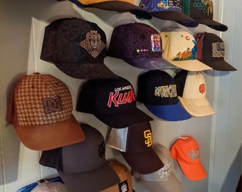 Low-Profile Hat Hanger, Wall Clip Hook, Cap Rack, Dad Mom Gift, Secure Hat Display