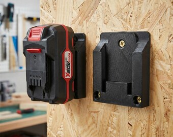 Wall Mount for Parkside X20V Battery, Cordless Tool Storage Holder