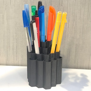 Pot à crayons tissé, design hexagonal en nid d'abeille, organiseur de bureau, support de papeterie artistique