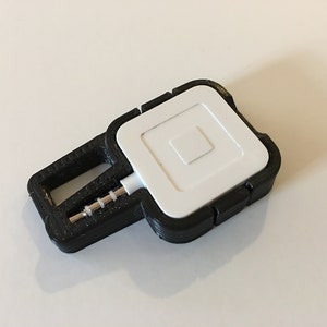 Sicherer quadratischer Kartenleser-Schlüsselbundhalter, praktisches quadratisches Swiper-Zubehör, funktionales Small Business Tool, 3D-gedruckter Reader-Halter
