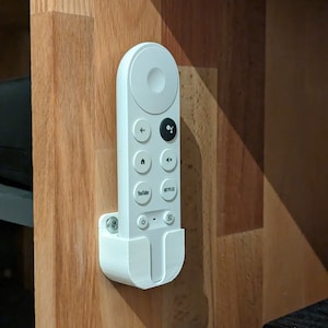 Google TV Chromecast Remote Wall Mount Caddy, Easy Access Storage, TV Remote Organizer, Space-Saving Holder, Home Theater Accessory