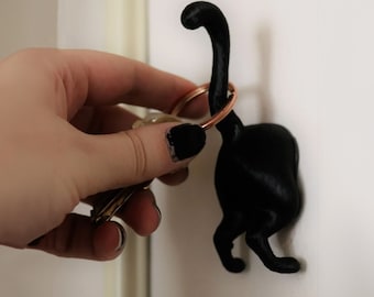 Funny Cat Butt Key Hook, Delightful Gift for Cat Lovers, Quirky Home Accessory, Housewarming Present, Fun Key Hanger