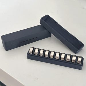 LR44 Battery Storage Box, Compact Organizer, Watch and Key Fob Cell Case, Drawer Tidy