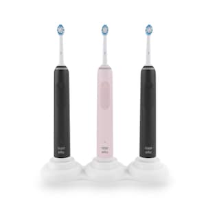 Linkidea Portaspazzolino elettrico in plastica, organizer da banco a 5 scomparti, compatibile con la serie Oral-B iO, Philip Sonicare ProtectiveClean