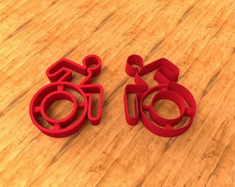 Accessible Icon Wheelchair Cookie Cutter, Inclusive Baking Stamp, Versatile Treat and Clay Mold