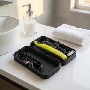 Travel Case for Philips OneBlade, Compact Storage Box with Attachment Slots and Cable Compartment