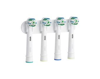 Oral-B Toothbrush Head Holder, Pack of 2, Fits 1-7 Heads, Wall or Cabinet Door Mount, Electric Toothbrush Organizer, Bathroom Accessory