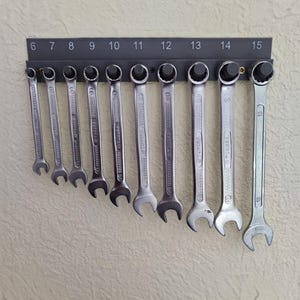Metric Schraubenschlüssel-Halter, Wandhalterung Organizer, 6 mm bis 15 mm Lagerung, Werkstatt-Werkzeugregal