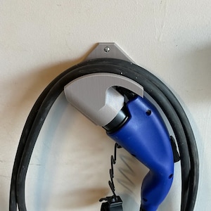 J1772 EV Plug Holder, Cable Storage Organizer, Electric Car Accessory, Garage Organization, Chevy Volt Bolt Compatible